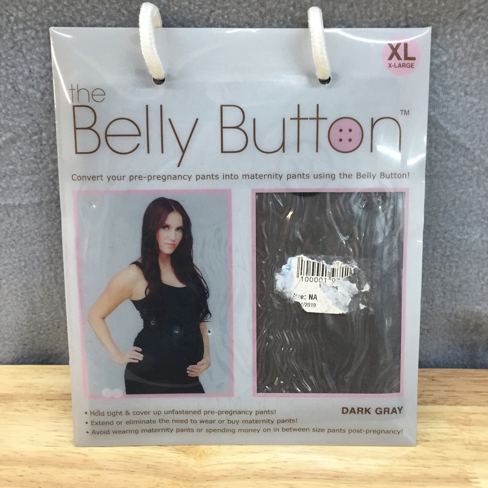 The Belly Button Maternity Band Dark Gray XL Pregnancy Pant Extender Cover